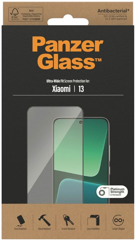 PanzerGlass Ultra-Wide Xiaomi 13 Screen Protector Case Friendly afbeelding 3