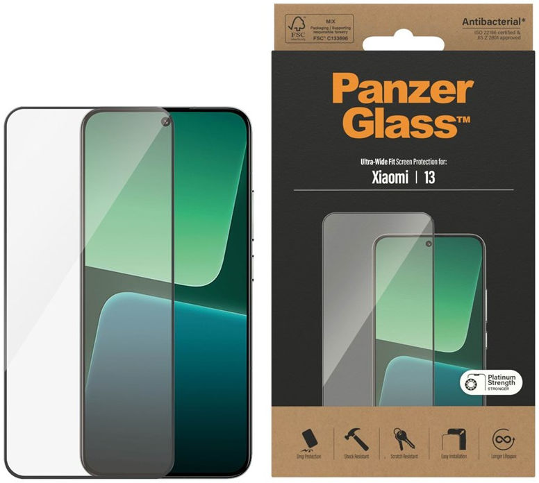 PanzerGlass Ultra-Wide Xiaomi 13 Screen Protector Case Friendly afbeelding 1