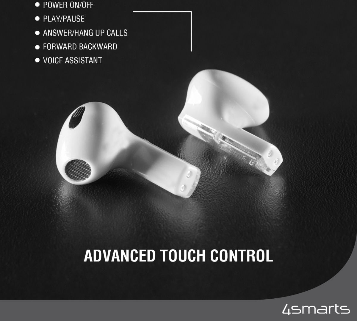 4smarts SkyBuds Lucid TWS Bluetooth Headset Draadloze Oordopjes Wit afbeelding 3