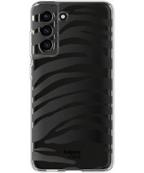 HappyCase Samsung Galaxy S21 FE Hoesje Flexibel TPU Zebra Print