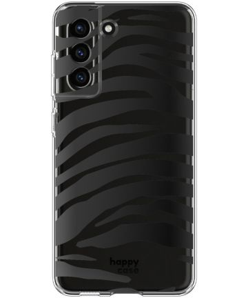 HappyCase Samsung Galaxy S21 FE Hoesje Flexibel TPU Zebra Print Hoesjes