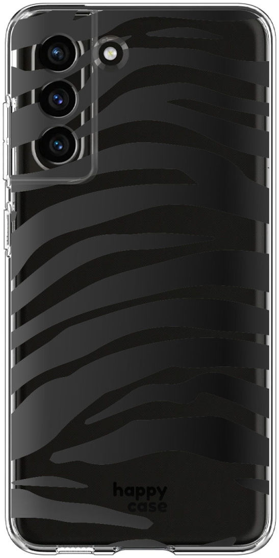 HappyCase Samsung Galaxy S21 FE Hoesje Flexibel TPU Zebra Print afbeelding 1