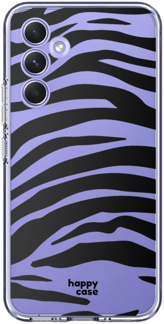 HappyCase Samsung Galaxy A54 Hoesje Flexibel TPU Zebra Print afbeelding 1