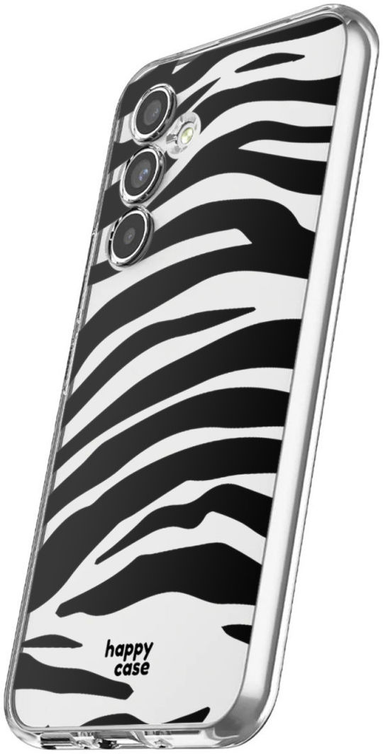 HappyCase Samsung Galaxy A54 Hoesje Flexibel TPU Zebra Print afbeelding 2