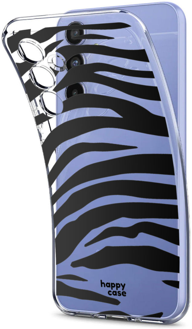HappyCase Samsung Galaxy A54 Hoesje Flexibel TPU Zebra Print afbeelding 4
