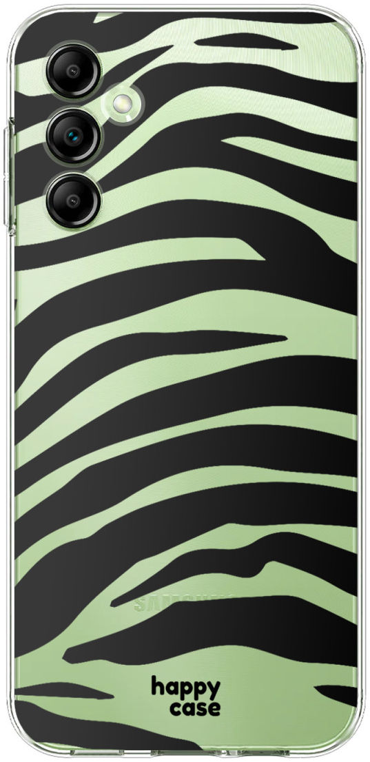 HappyCase Samsung Galaxy A14 Hoesje Flexibel TPU Zebra Print afbeelding 1