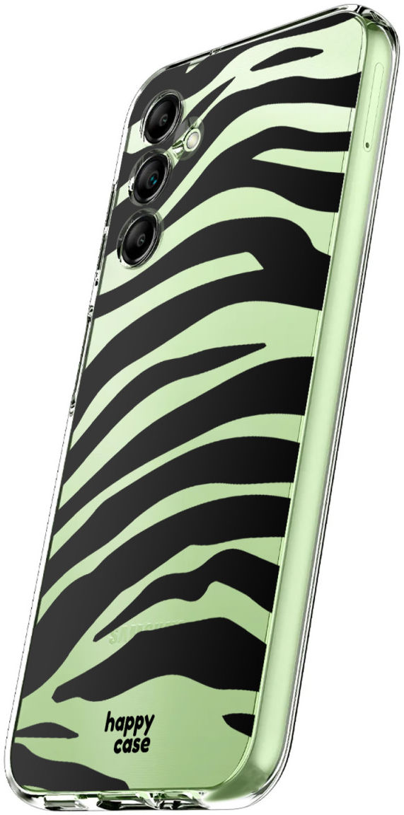 HappyCase Samsung Galaxy A14 Hoesje Flexibel TPU Zebra Print afbeelding 5
