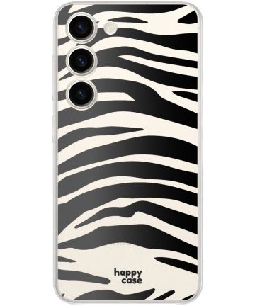 HappyCase Samsung Galaxy S23 Hoesje Flexibel TPU Zebra Print Hoesjes