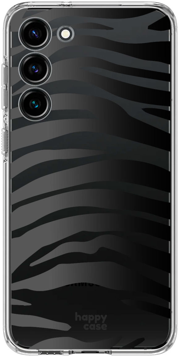HappyCase Samsung Galaxy S23 Hoesje Flexibel TPU Zebra Print afbeelding 2