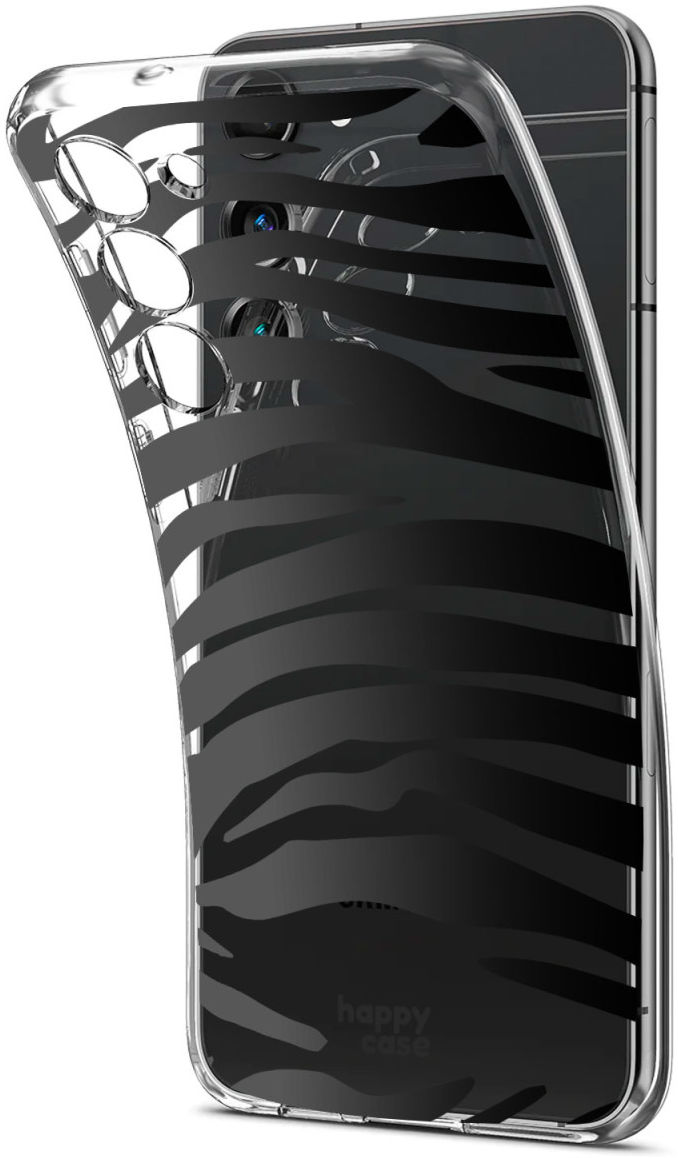 HappyCase Samsung Galaxy S23 Hoesje Flexibel TPU Zebra Print afbeelding 5