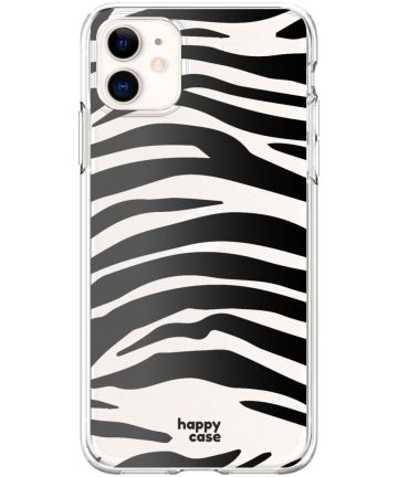 HappyCase Apple iPhone 11 Hoesje Flexibel TPU Zebra Print Hoesjes