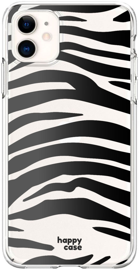 HappyCase Apple iPhone 11 Hoesje Flexibel TPU Zebra Print afbeelding 1