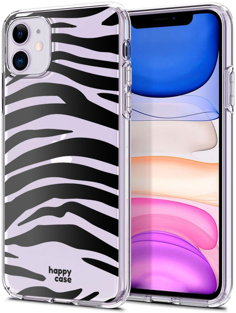 HappyCase Apple iPhone 11 Hoesje Flexibel TPU Zebra Print afbeelding 2