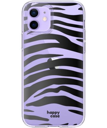 HappyCase Apple iPhone 12 Hoesje Flexibel TPU Zebra Print Hoesjes