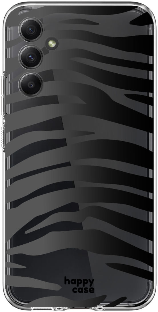 HappyCase Samsung Galaxy A34 Hoesje Flexibel TPU Zebra Print afbeelding 1