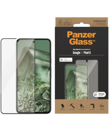 PanzerGlass Ultra-Wide Google Pixel 8 Screen Protector Antibacterieel Screen Protectors