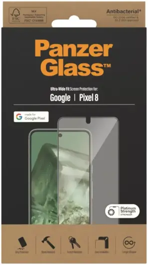 PanzerGlass Ultra-Wide Google Pixel 8 Screen Protector Antibacterieel afbeelding 5