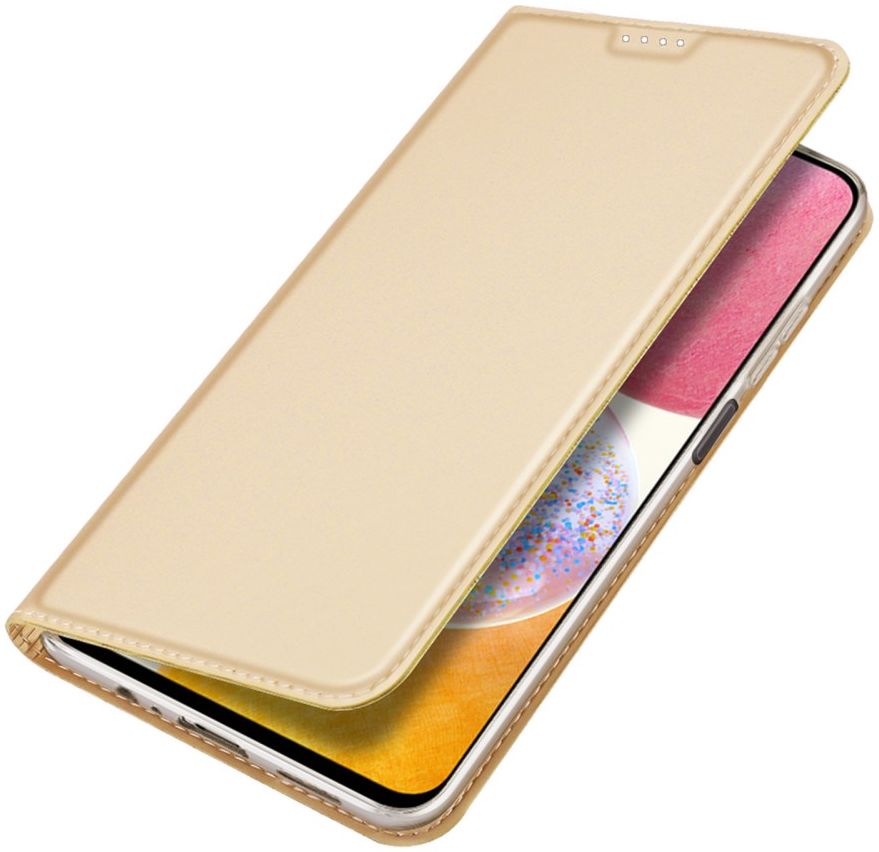 Dux Ducis Skin Pro Samsung Galaxy A14 Hoesje Portemonnee Goud afbeelding 1