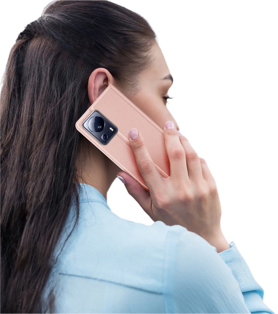 Dux Ducis Skin Pro Xiaomi 13 Lite Hoesje Portemonnee Book Case Roze afbeelding 8