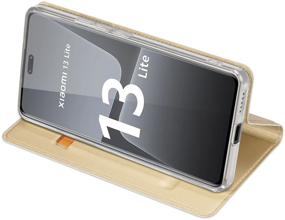 Dux Ducis Skin Pro Xiaomi 13 Lite Hoesje Portemonnee Book Case Goud afbeelding 5