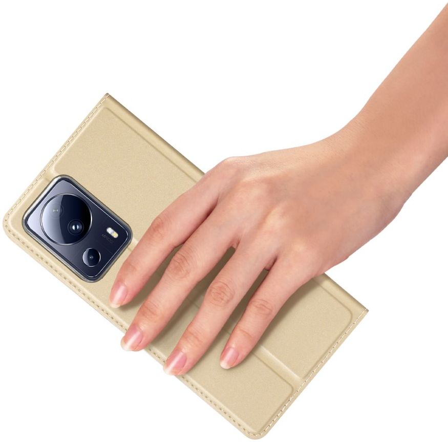 Dux Ducis Skin Pro Xiaomi 13 Lite Hoesje Portemonnee Book Case Goud afbeelding 7