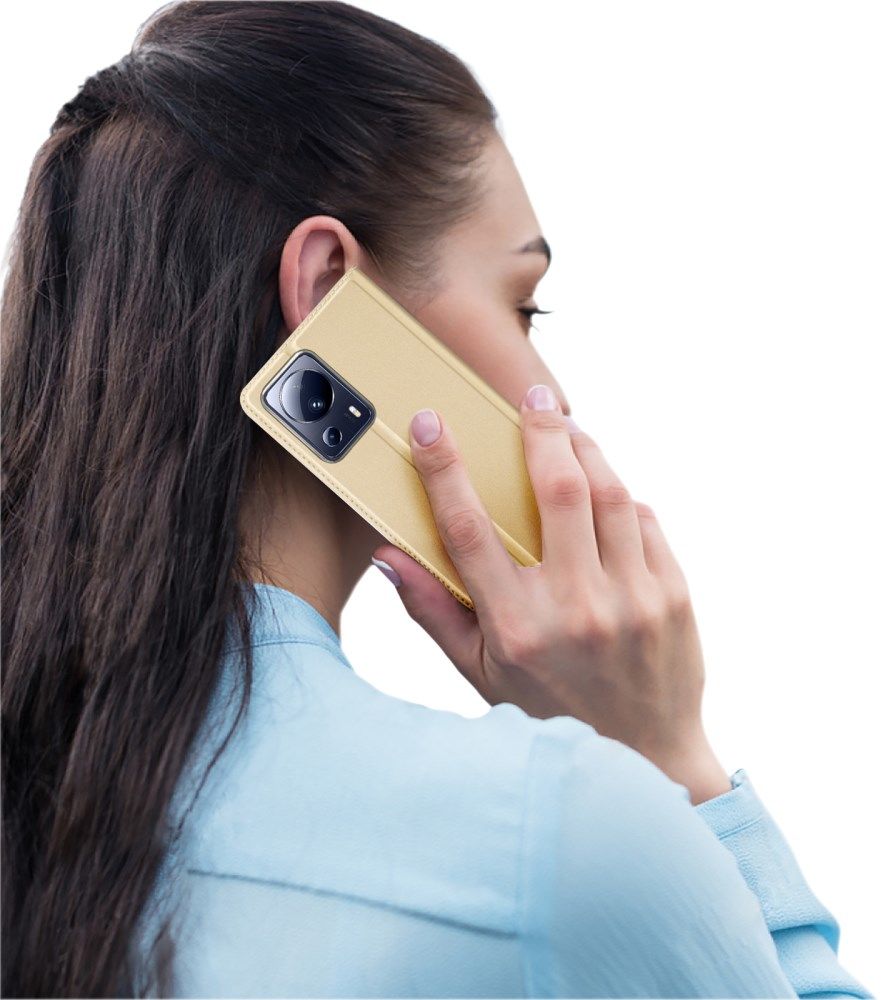 Dux Ducis Skin Pro Xiaomi 13 Lite Hoesje Portemonnee Book Case Goud afbeelding 8