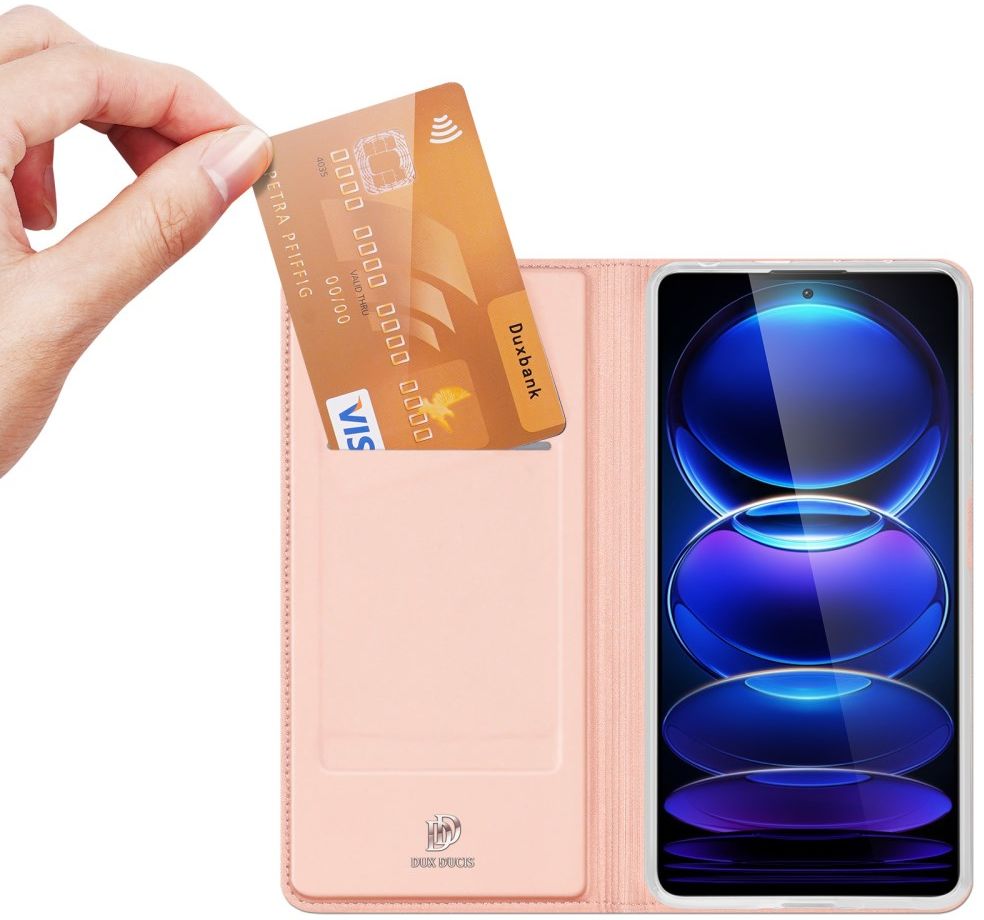 Dux Ducis Skin Pro Xiaomi Redmi Note 12 Pro Plus Hoesje Roze afbeelding 2