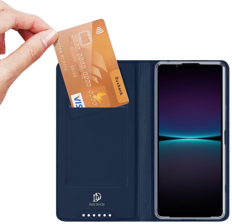 Dux Ducis Skin Pro Sony Xperia 1 V Hoesje Portemonnee Blauw afbeelding 2