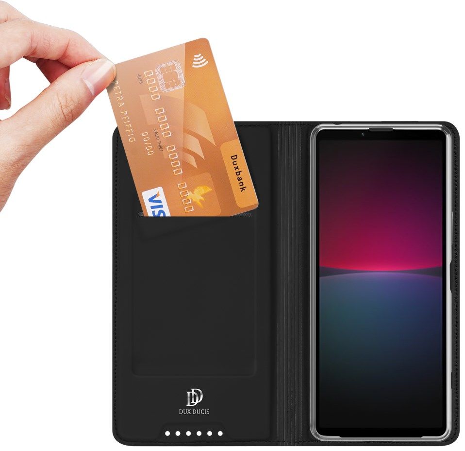 Dux Ducis Skin Pro Sony Xperia 10 V Hoesje Portemonnee Zwart afbeelding 2
