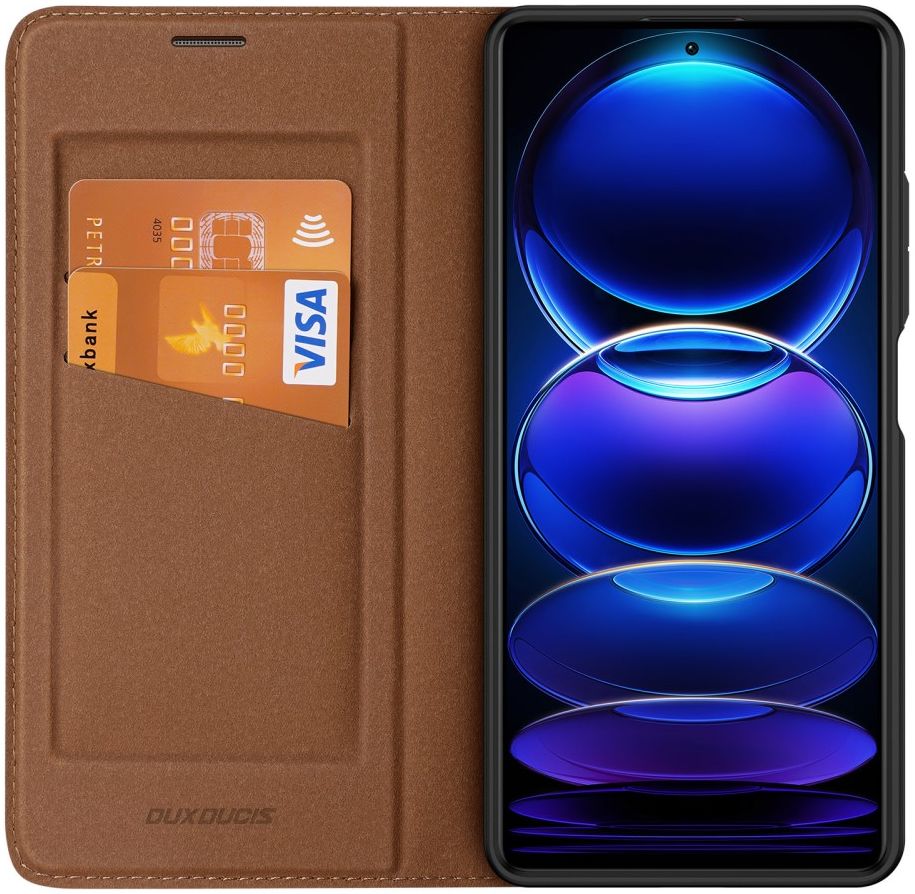 Dux Ducis Skin X2 Xiaomi Redmi Note 12 Pro Plus Hoesje Book Case Bruin afbeelding 1