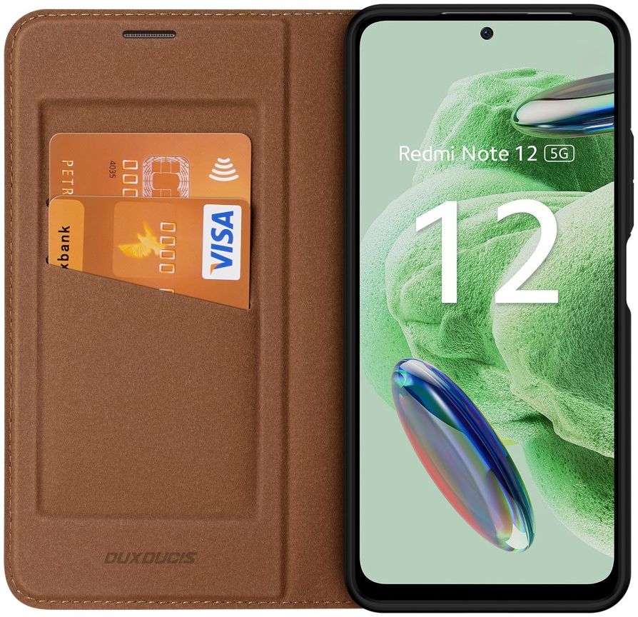 Dux Ducis Skin X2 Xiaomi Redmi Note 12 5G / Poco X5 Book Case Bruin afbeelding 1