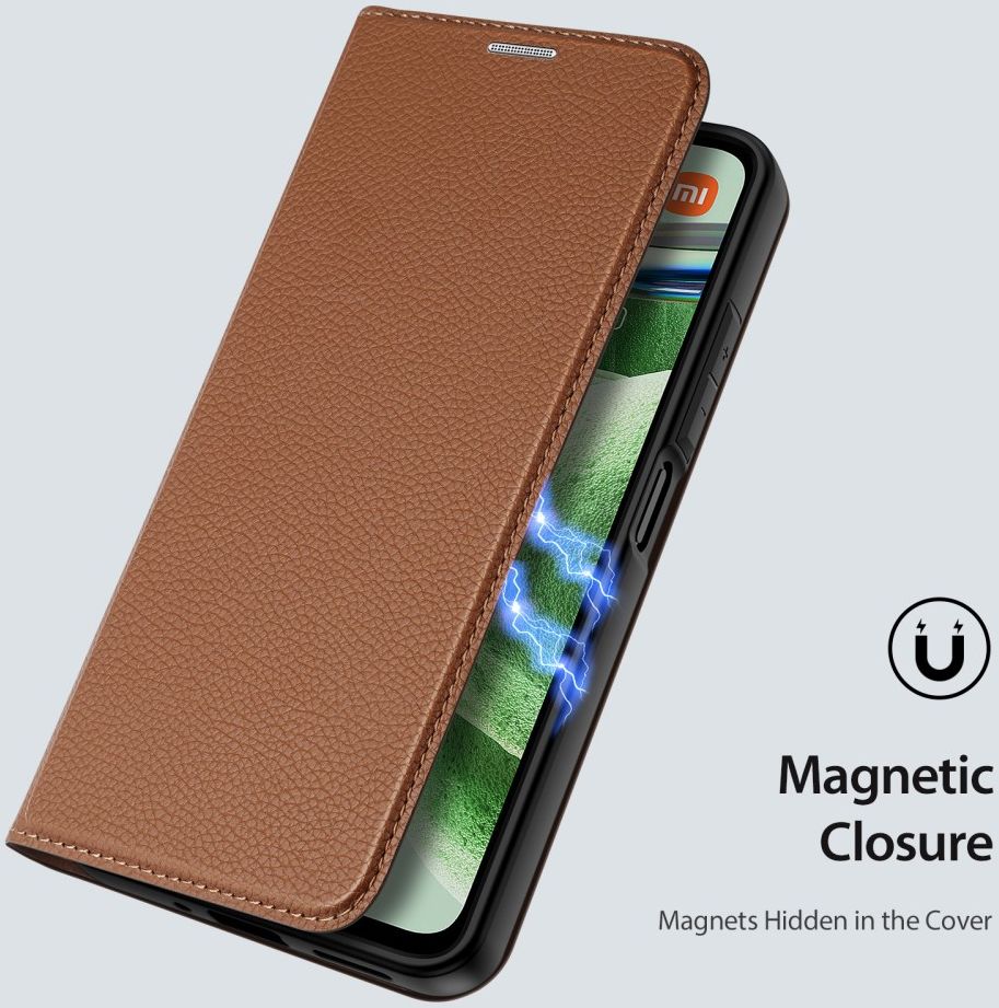 Dux Ducis Skin X2 Xiaomi Redmi Note 12 5G / Poco X5 Book Case Bruin afbeelding 5