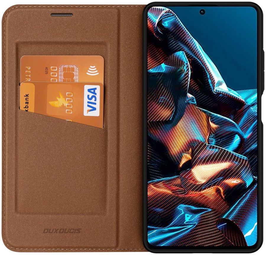 Dux Ducis Skin X2 Xiaomi Redmi Note 12 Pro / Poco X5 Pro Hoesje Bruin afbeelding 1