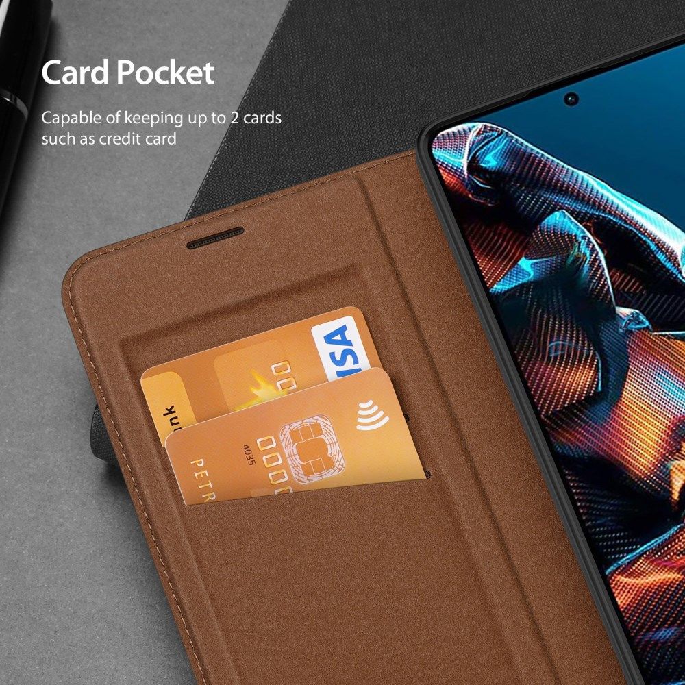 Dux Ducis Skin X2 Xiaomi Redmi Note 12 Pro / Poco X5 Pro Hoesje Bruin afbeelding 4