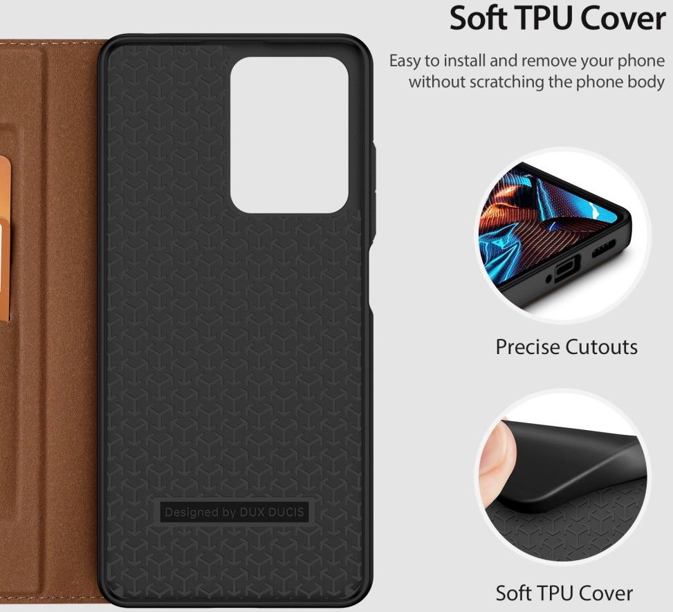 Dux Ducis Skin X2 Xiaomi Redmi Note 12 Pro / Poco X5 Pro Hoesje Bruin afbeelding 9