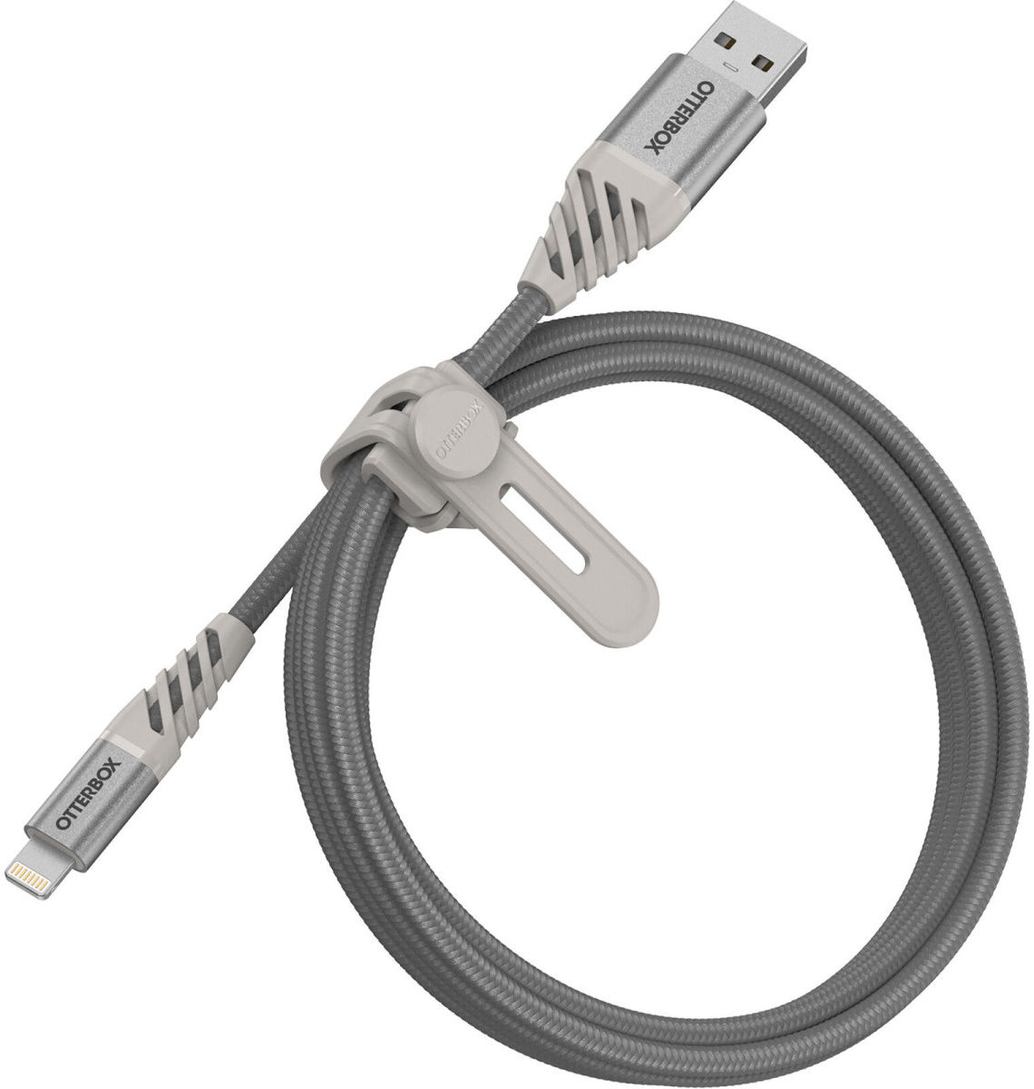 Otterbox Premium USB-A naar Lightning Kabel MFi 3A 1M Zilver afbeelding 2