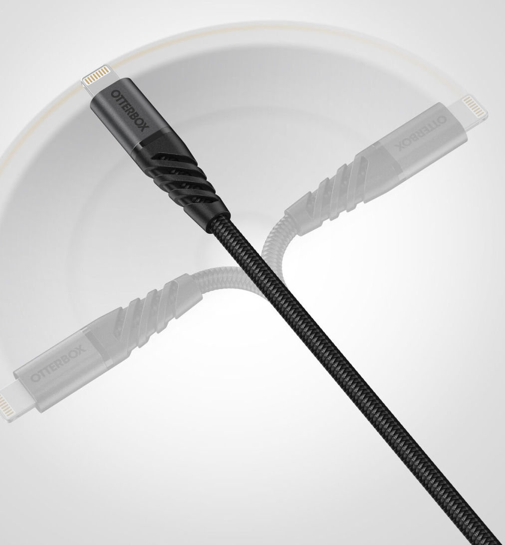 Otterbox Premium USB-A naar Lightning Kabel MFi 3A 1M Zilver afbeelding 3