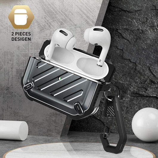 SUPCASE UB Pro Apple AirPods Pro 1 / 2 Hoesje Full Protect Zwart afbeelding 3