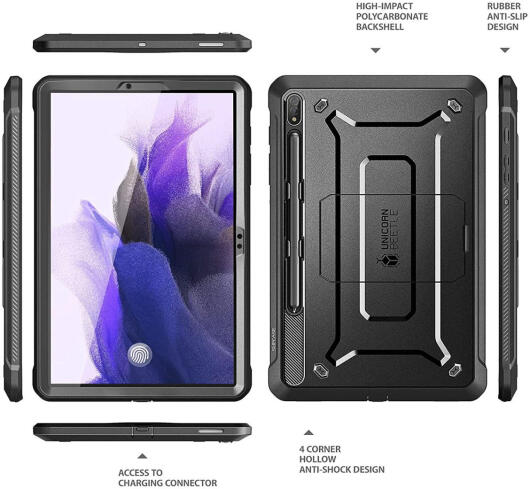 SUPCASE UB Pro Samsung Tab S7 FE Hoes Full Protect Kickstand Zwart afbeelding 8
