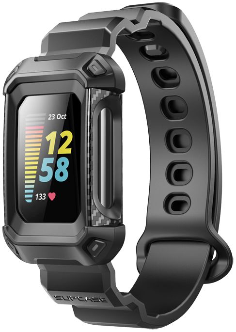 SUPCASE UB Pro Fitbit Charge 5  / Charge 6 Hoesje met Bandje Zwart afbeelding 1