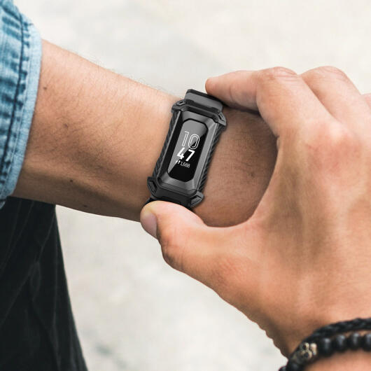 SUPCASE UB Pro Fitbit Inspire 2 Hoesje met Bandje Zwart afbeelding 7