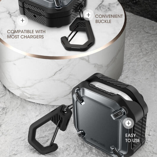 SUPCASE UB Pro Samsung Buds Live/Pro/2/2 Pro Hoesje Full Protect Zwart afbeelding 5
