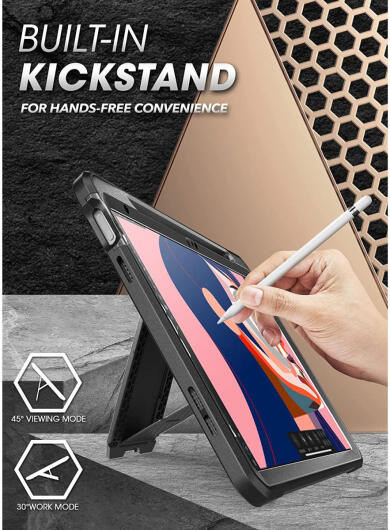 SUPCASE UB Pro iPad 11 (2025) / 10.9 (2022) Hoes Full Protect Stand Zwart afbeelding 3
