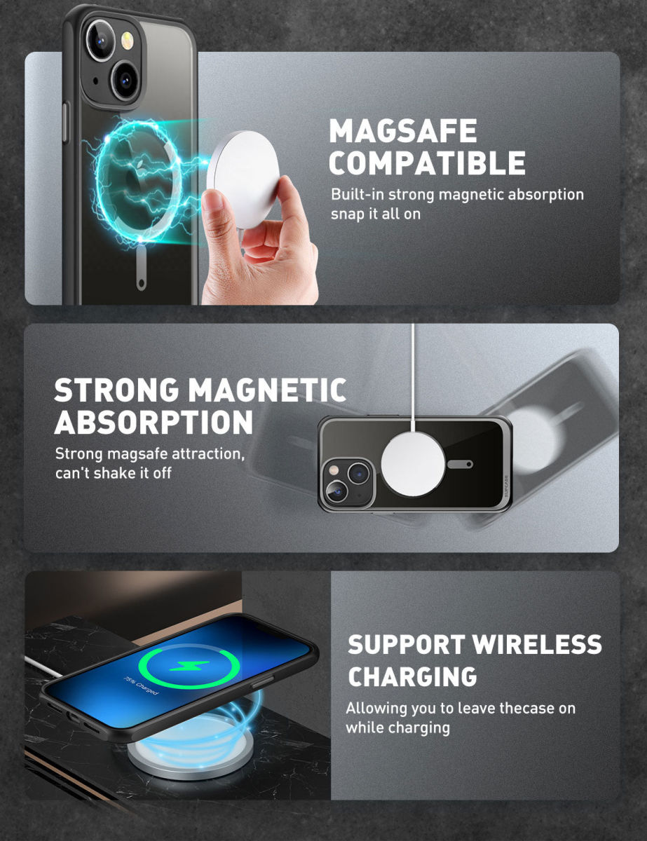 SUPCASE UB MagSafe Apple iPhone 14 Plus Hoesje Back Cover Zwart afbeelding 3