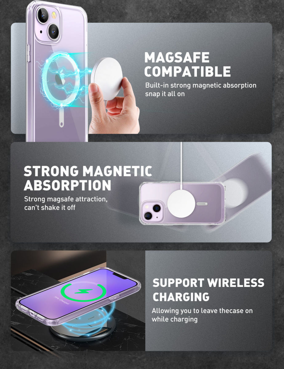 SUPCASE UB MagSafe Apple iPhone 14 Plus Hoesje Back Cover Transparant afbeelding 3