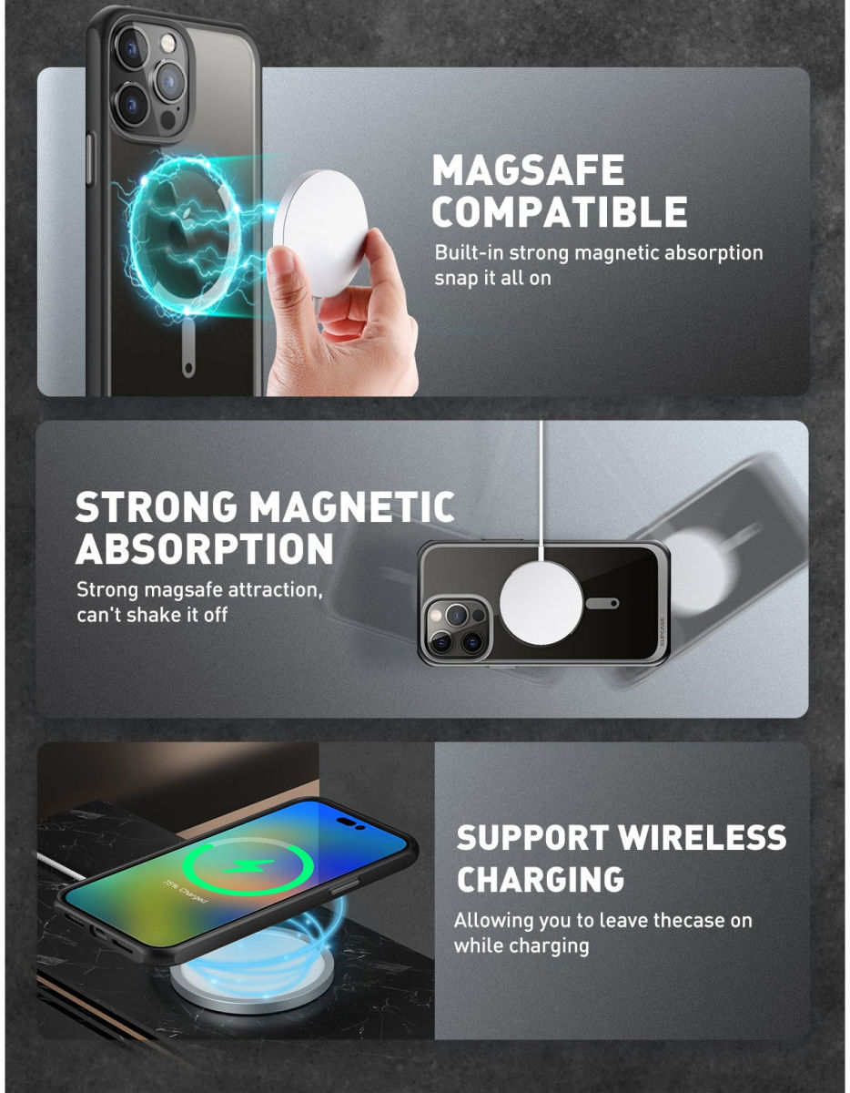 SUPCASE UB MagSafe Apple iPhone 14 Pro Hoesje Back Cover Zwart afbeelding 3
