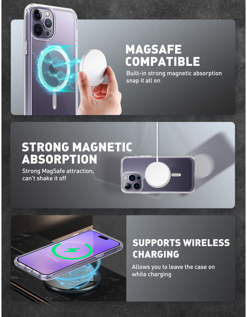 SUPCASE UB MagSafe Apple iPhone 14 Pro Hoesje Back Cover Transparant afbeelding 3