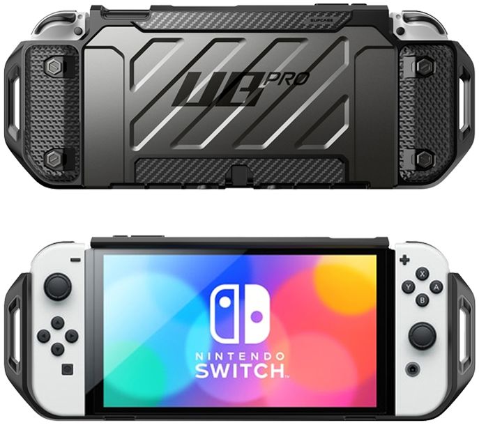 SUPCASE UB Pro Nintendo Switch Hoesje Full Protect met Grip Zwart afbeelding 9