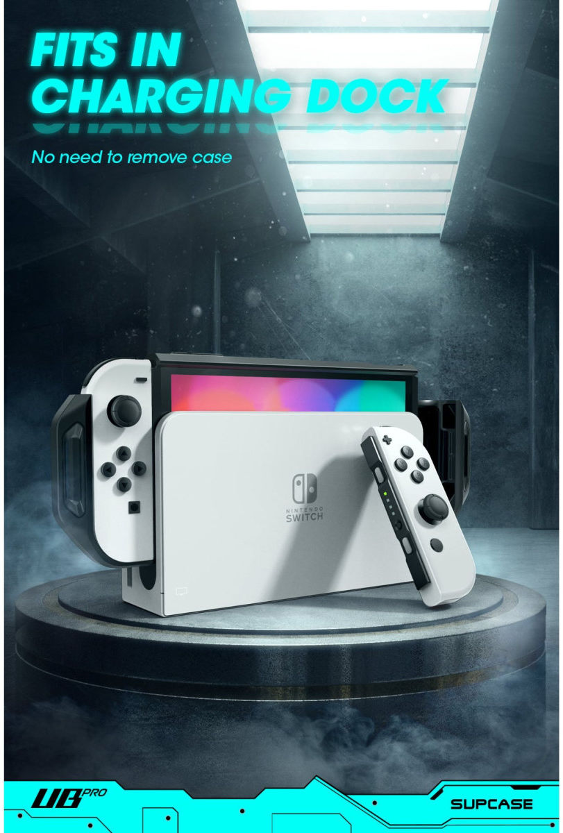 SUPCASE UB Pro Nintendo Switch Hoesje Full Protect met Grip Zwart afbeelding 3
