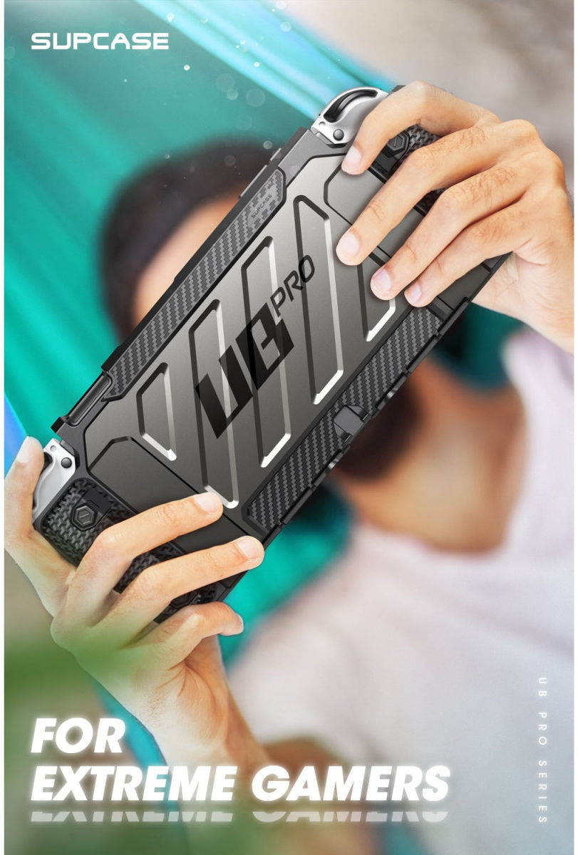 SUPCASE UB Pro Nintendo Switch Hoesje Full Protect met Grip Zwart afbeelding 8